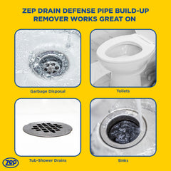 Zep Drain Defense - Pipe Build-up Remover - 64 oz