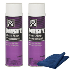 Misty Dust Mop Treatment 18 oz and Blue Microfiber Rag