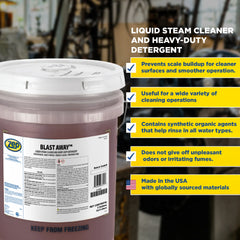 Zep Blast Away – Liquid Steam Cleaner and Heavy-Duty Detergent – 5 Gallon