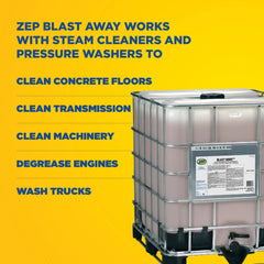 Zep Blast Away – Liquid Steam Cleaner and Heavy-Duty Detergent – 275 Gallon