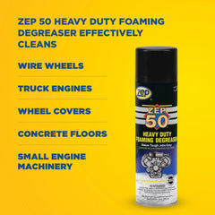Zep 50 Heavy-Duty Foaming Degreaser – Cuts Through Tough Grease – 16 oz
