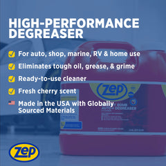 Zep Cherry Bomb Auto+ Degreaser & Cleaner - For Auto, Marine, RV, & Home - 2.5 Gallon