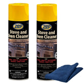 Zep Stove & Oven Cleaner 19 oz and Blue Microfiber Rag
