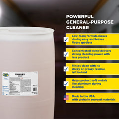 Zep Formula 22 Low Foam Industrial Cleaner – Highly-Concentrated, General-Purpose Cleaner – 55 Gallon