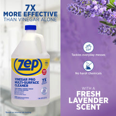 Zep Vinegar Pro Multi-Surface Cleaner 1 Gal (Case of 4) and Zep Professional Sprayer Bottle (Case of 12) Bundle