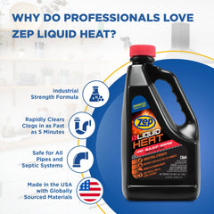 Zep Liquid Heat Hair, Grease, and Buildup Remover Gel - 64 oz