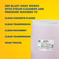 Zep Blast Away – Liquid Steam Cleaner and Heavy-Duty Detergent – 55 Gallon