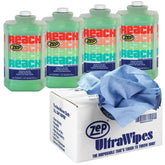 Zep Reach Industrial Strength Hand Cleaner and Zep Ultra Wipes Shop Towels Bundle - 1 Gal