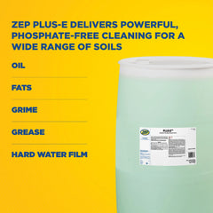 Zep Plus-E General-Purpose Cleaner – Multi-Surface Phosphate-Free Cleaner – 55 Gallon