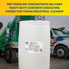 Zep Mudslide Concentrate – Heavy-Duty Concrete Dissolver and Remover – 55 Gallon
