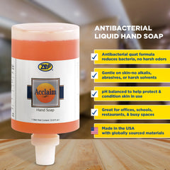 Zep Acclaim AB Antibacterial Hand Soap – Remove Soils and Decreases Bacteria – 33.8 oz