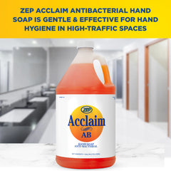 Zep Acclaim AB Antibacterial Hand Soap – Remove Soils and Decreases Bacteria – 1 Gallon