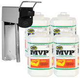 MVP Waterless Hand Cleaner and Zep D-4000 Hand Soap Dispenser Bundle - 1 Gal
