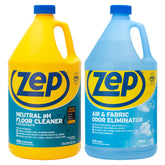 Zep Neutral pH Floor Cleaner Concentrate 1 Gal and Zep Air & Fabric Odor Eliminator 1 Gal