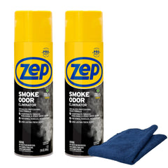 Zep Smoke Odor Eliminator 16 oz & a Blue Microfiber Rag