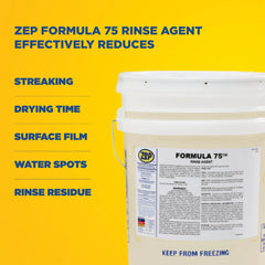 Zep Formula 75 Rinse Agent – Vehicle Wash Drying Agent - 5 Gallon