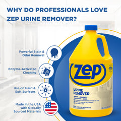 Zep Urine Remover - Targets & Eliminates Urine Stains & Odors - 1 Gallon
