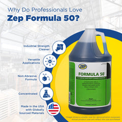 Zep Formula 50 Heavy-Duty Cleaner & Degreaser Concentrate – Industrial Strength Degreaser – 275 Gallon