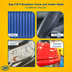 Zep T’N’T Brushless Truck and Trailer Wash – Removes Exhaust Deposits, Road Film, and Bug Residues – 5 Gallon