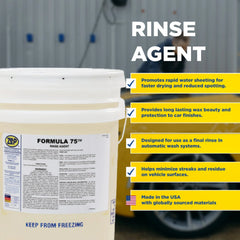 Zep Formula 75 Rinse Agent – Vehicle Wash Drying Agent - 5 Gallon