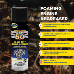Zep 50 VOC HEAVY DUTY FOAMING DEGREASER - 16 OZ.