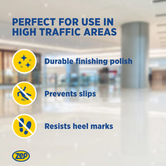 Zep High Traffic Floor Polish – Scuff Resistant Floor Shine – 1 Gallon