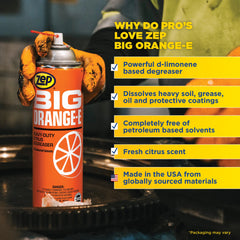 Zep Big Orange-E Heavy-Duty Citrus Degreaser – Clean Tools and Industrial Equipment – 15 oz