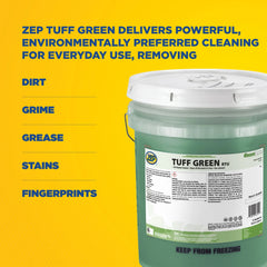 Zep Tuff Green Ready-to-Use All-Purpose Cleaner – Spot-Free Surface Cleaner – 5 Gallon