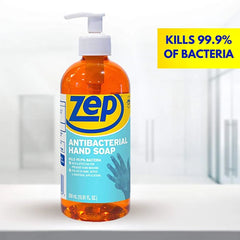 Zep Antibacterial Hand Soap – Kills 99.9% of Bacteria – 16.9 oz
