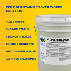 Zep Mildew Stain Remover – Ready-to-Use Mold Stain Remover – 5 Gallon