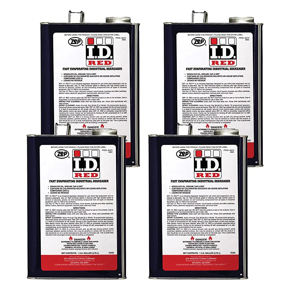 Zep I.D Red Fast Evaporating Industrial Degreaser - Removes Oil, Grease and Grime – 1 Gallon
