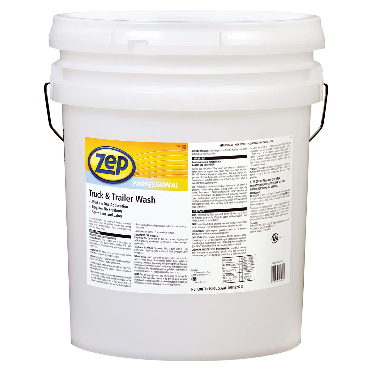 Zep Professional Truck & Trailer Wash - 5 gallon