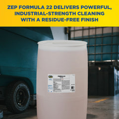 Zep Formula 22 Low Foam Industrial Cleaner – Highly-Concentrated, General-Purpose Cleaner – 55 Gallon