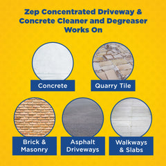 Zep Concentrated Driveway and Concrete Cleaner and Degreaser - 1 Gallon