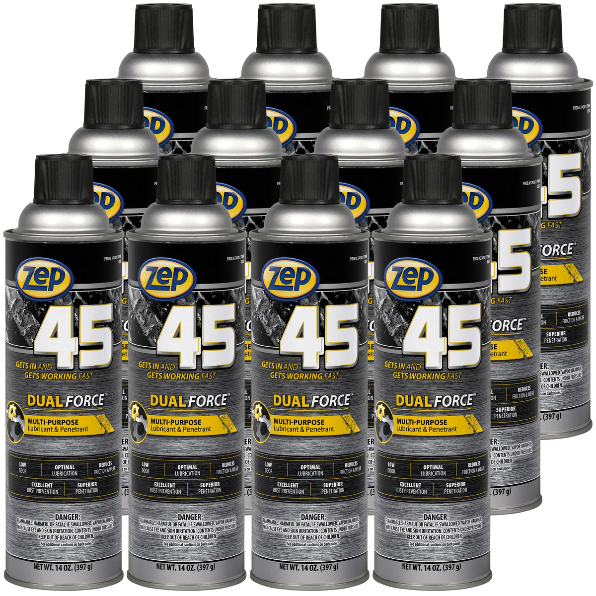 Zep 45 Dual Force Lubricant and Penetrant – Reduces Friction and Wear – 14 oz