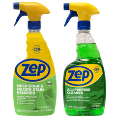 Zep Mold Stain & Mildew Stain Remover 32 oz and Zep All-Purpose Cleaner 32 oz