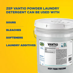 Zep Vantio Powder Laundry Detergent – Industrial Strength Cleaning – 35 Pounds