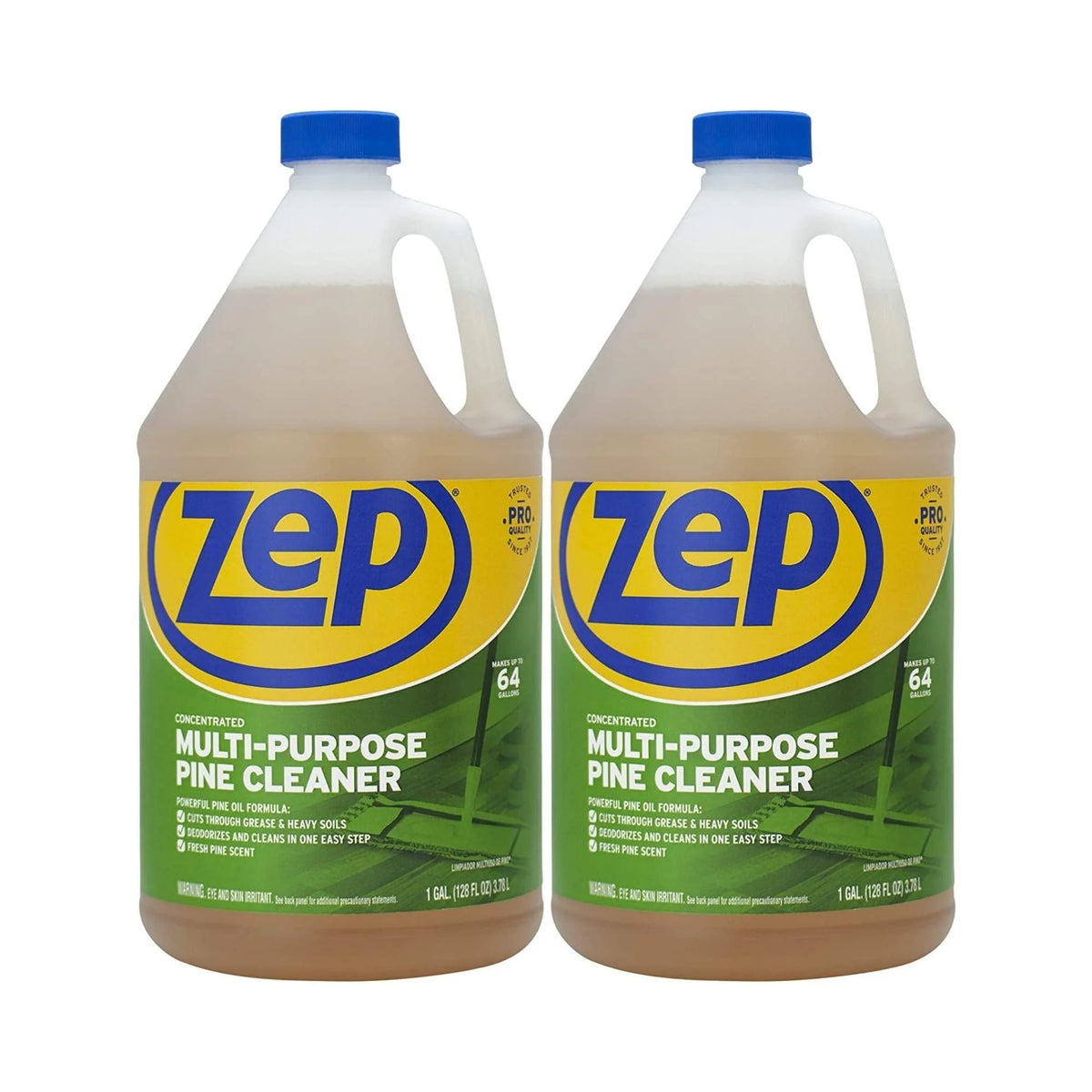 Zep Concentrated Multi-Purpose Pine Cleaner – Deodorize and Clean in One Step – 1 Gallon