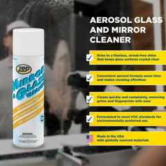 Zep Mirror & Glass Cleaner – Streak-Free Shine – 18 oz.