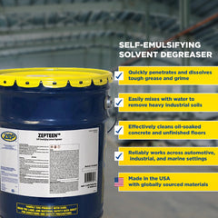 ZepTeen Ready-To-Use Self-Emulsifying Solvent Degreaser – Industrial Equipment Cleaner – 5 Gallon