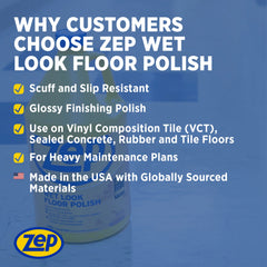 Zep Wet Look Floor Polish - 1 Gallon