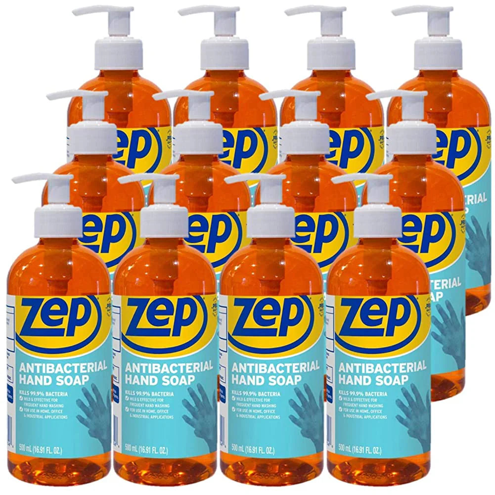 Zep Antibacterial Hand Soap – Kills 99.9% of Bacteria – 16.9 oz