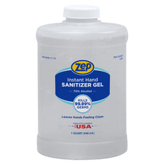 Zep Instant Hand Sanitizer Gel – Kills 99.99% of Germs – 1 qt