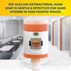 Zep Acclaim AB Antibacterial Hand Soap – Remove Soils and Decreases Bacteria – 33.8 oz