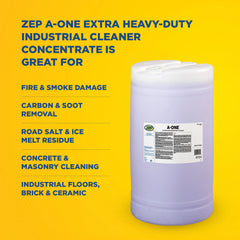 Zep A-One Extra Heavy-Duty Industrial Cleaner Concentrate – Multi-Surface Cleaner - 20 Gallon