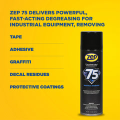 Zep 75 Industrial Degreaser Aerosol – Heavy-Duty Equipment and Tool Degreaser – 13 oz.