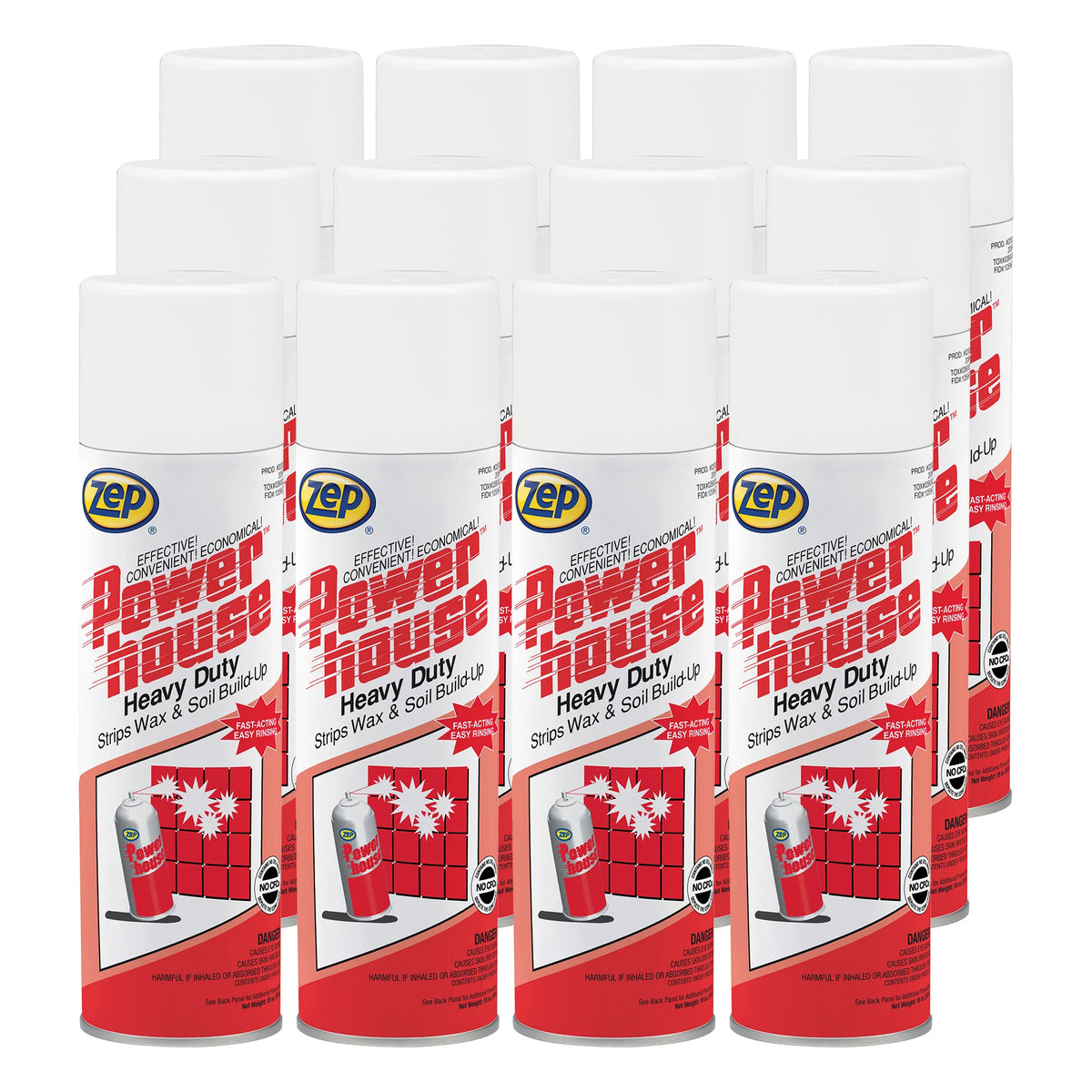 Zep Powerhouse Heavy-Duty Wax Stripper – Fast-Acting Floor Wax Remover – 18 oz.