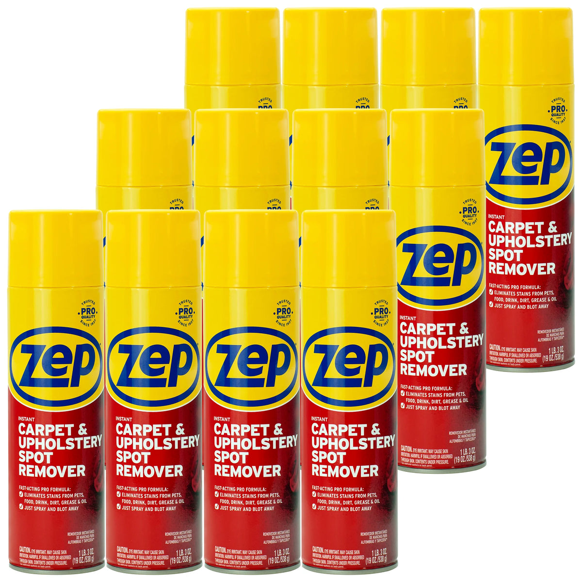 Zep Instant Carpet & Upholstery Spot Remover – Fast-Acting Stain Remover – 19 oz.