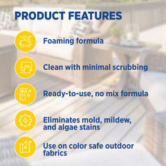 Zep Outdoor Foaming Cleaner & Brightener - Outdoor Bleach Cleaner - 32 oz.