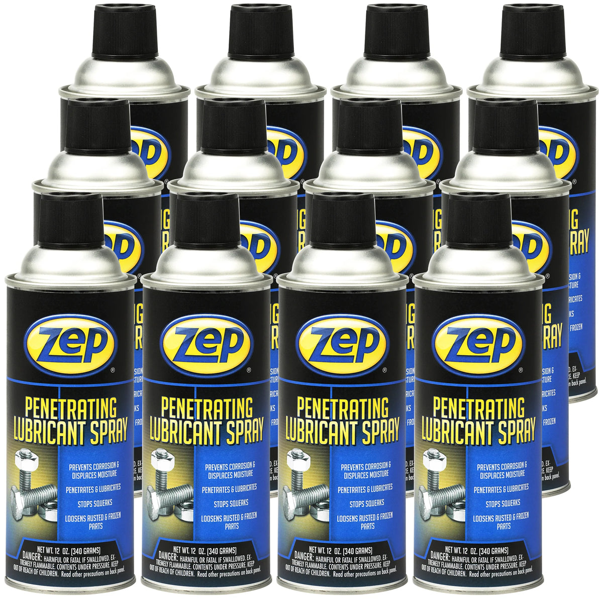 Zep Penetrating Lubricant Spray – Prevent Corrosion & Displace Moisture – 12 oz